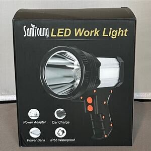 New! LED Work Light Waterproof Spotlight Floodlight Warning & Flashing Functions
